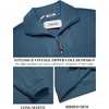 image:imageCOOFANDY Mens Quarter Zip Up Pullover Mock Neck Long Sleeve Sweater Casual Corduroy Polo SweatshirtDark Blue