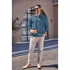 image:imageCOOFANDY Mens Quarter Zip Up Pullover Mock Neck Long Sleeve Sweater Casual Corduroy Polo SweatshirtDark Blue