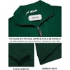 image:imageCOOFANDY Mens Quarter Zip Up Pullover Mock Neck Long Sleeve Sweater Casual Corduroy Polo SweatshirtDark Green