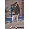 image:imageCOOFANDY Mens Quarter Zip Up Pullover Mock Neck Long Sleeve Sweater Casual Corduroy Polo SweatshirtDark Grey