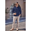 image:imageCOOFANDY Mens Quarter Zip Up Pullover Mock Neck Long Sleeve Sweater Casual Corduroy Polo SweatshirtDeep Blue