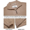 image:imageCOOFANDY Mens Quarter Zip Up Pullover Mock Neck Long Sleeve Sweater Casual Corduroy Polo SweatshirtKhaki