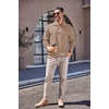 image:imageCOOFANDY Mens Quarter Zip Up Pullover Mock Neck Long Sleeve Sweater Casual Corduroy Polo SweatshirtKhaki