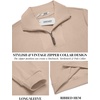 image:imageCOOFANDY Mens Quarter Zip Up Pullover Mock Neck Long Sleeve Sweater Casual Corduroy Polo SweatshirtLight Khaki