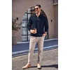 image:imageCOOFANDY Mens Quarter Zip Up Pullover Mock Neck Long Sleeve Sweater Casual Corduroy Polo SweatshirtNavy Blue