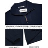 image:imageCOOFANDY Mens Quarter Zip Up Pullover Mock Neck Long Sleeve Sweater Casual Corduroy Polo SweatshirtNavy Blue