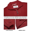 image:imageCOOFANDY Mens Quarter Zip Up Pullover Mock Neck Long Sleeve Sweater Casual Corduroy Polo SweatshirtWine Red