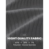 image:imageCOOFANDY Mens Ribbed Polo Shirts Short Sleeve V Neck Slim Fit Polo TShirt Casual Summer Collared Golf ShirtGray