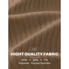image:imageCOOFANDY Mens Ribbed Polo Shirts Short Sleeve V Neck Slim Fit Polo TShirt Casual Summer Collared Golf ShirtKhaki