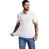 image:imageCOOFANDY Mens Ribbed Polo Shirts Short Sleeve V Neck Slim Fit Polo TShirt Casual Summer Collared Golf ShirtWhite
