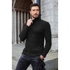 image:imageCOOFANDY Mens Ribbed Turtleneck Sweater Casual Basic Long Sleeve Knitted Pullover SweaterAblack