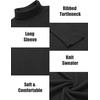 image:imageCOOFANDY Mens Ribbed Turtleneck Sweater Casual Basic Long Sleeve Knitted Pullover SweaterAblack
