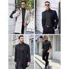 image:imageCOOFANDY Mens Ribbed Turtleneck Sweater Casual Basic Long Sleeve Knitted Pullover SweaterAblack
