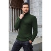 image:imageCOOFANDY Mens Ribbed Turtleneck Sweater Casual Basic Long Sleeve Knitted Pullover SweaterArmy Green