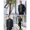 image:imageCOOFANDY Mens Ribbed Turtleneck Sweater Casual Basic Long Sleeve Knitted Pullover SweaterArmy Green