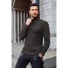 image:imageCOOFANDY Mens Ribbed Turtleneck Sweater Casual Basic Long Sleeve Knitted Pullover SweaterDark Gray