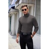image:imageCOOFANDY Mens Ribbed Turtleneck Sweater Casual Basic Long Sleeve Knitted Pullover SweaterDark Gray