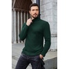 image:imageCOOFANDY Mens Ribbed Turtleneck Sweater Casual Basic Long Sleeve Knitted Pullover SweaterGreen