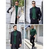 image:imageCOOFANDY Mens Ribbed Turtleneck Sweater Casual Basic Long Sleeve Knitted Pullover SweaterGreen