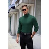 image:imageCOOFANDY Mens Ribbed Turtleneck Sweater Casual Basic Long Sleeve Knitted Pullover SweaterGreen