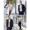 image:imageCOOFANDY Mens Ribbed Turtleneck Sweater Casual Basic Long Sleeve Knitted Pullover SweaterLight Grey
