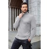 image:imageCOOFANDY Mens Ribbed Turtleneck Sweater Casual Basic Long Sleeve Knitted Pullover SweaterLight Grey