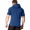 image:imageCOOFANDY Mens Short Sleeve Hoodie Workout Gym Sweatshirt Muscle Fit Fashion Athletic Hoodies Pullover Cotton Hooded TShirtsBlue