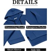 image:imageCOOFANDY Mens Short Sleeve Hoodie Workout Gym Sweatshirt Muscle Fit Fashion Athletic Hoodies Pullover Cotton Hooded TShirtsBlue