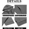 image:imageCOOFANDY Mens Short Sleeve Hoodie Workout Gym Sweatshirt Muscle Fit Fashion Athletic Hoodies Pullover Cotton Hooded TShirtsDark Grey