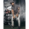 image:imageCOOFANDY Mens Short Sleeve Hoodie Workout Gym Sweatshirt Muscle Fit Fashion Athletic Hoodies Pullover Cotton Hooded TShirtsDark Grey