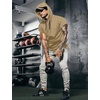 image:imageCOOFANDY Mens Short Sleeve Hoodie Workout Gym Sweatshirt Muscle Fit Fashion Athletic Hoodies Pullover Cotton Hooded TShirtsKhaki