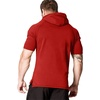 image:imageCOOFANDY Mens Short Sleeve Hoodie Workout Gym Sweatshirt Muscle Fit Fashion Athletic Hoodies Pullover Cotton Hooded TShirtsRed