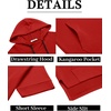image:imageCOOFANDY Mens Short Sleeve Hoodie Workout Gym Sweatshirt Muscle Fit Fashion Athletic Hoodies Pullover Cotton Hooded TShirtsRed