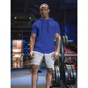 image:imageCOOFANDY Mens Short Sleeve Hoodie Workout Gym Sweatshirt Muscle Fit Fashion Athletic Hoodies Pullover Cotton Hooded TShirtsSnorkel Blue