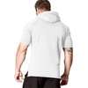 image:imageCOOFANDY Mens Short Sleeve Hoodie Workout Gym Sweatshirt Muscle Fit Fashion Athletic Hoodies Pullover Cotton Hooded TShirtsWhite
