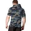 image:imageCOOFANDY Mens Short Sleeve Hoodie Workout Gym Sweatshirt Muscle Fit Fashion Athletic Hoodies Pullover Cotton Hooded TShirtsZcamo