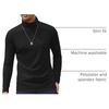 image:imageCOOFANDY Mens Slim Fit Basic Turtleneck Long Sleeve Lightweight Pullover Sweaters Casual Knitted Tops3 Pack  BlackWhiteLight Grey