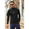 image:imageCOOFANDY Mens Slim Fit Basic Turtleneck Long Sleeve Lightweight Pullover Sweaters Casual Knitted TopsAll Black