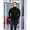 image:imageCOOFANDY Mens Slim Fit Basic Turtleneck Long Sleeve Lightweight Pullover Sweaters Casual Knitted TopsAll Black