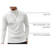 image:imageCOOFANDY Mens Slim Fit Basic Turtleneck Long Sleeve Lightweight Pullover Sweaters Casual Knitted TopsAll White