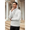 image:imageCOOFANDY Mens Slim Fit Basic Turtleneck Long Sleeve Lightweight Pullover Sweaters Casual Knitted TopsAll White