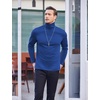 image:imageCOOFANDY Mens Slim Fit Basic Turtleneck Long Sleeve Lightweight Pullover Sweaters Casual Knitted TopsBlue