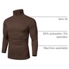 image:imageCOOFANDY Mens Slim Fit Basic Turtleneck Long Sleeve Lightweight Pullover Sweaters Casual Knitted TopsBrown