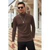 image:imageCOOFANDY Mens Slim Fit Basic Turtleneck Long Sleeve Lightweight Pullover Sweaters Casual Knitted TopsBrown