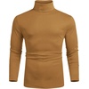 image:imageCOOFANDY Mens Slim Fit Basic Turtleneck Long Sleeve Lightweight Pullover Sweaters Casual Knitted TopsCamel