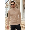 image:imageCOOFANDY Mens Slim Fit Basic Turtleneck Long Sleeve Lightweight Pullover Sweaters Casual Knitted TopsCamel