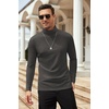 image:imageCOOFANDY Mens Slim Fit Basic Turtleneck Long Sleeve Lightweight Pullover Sweaters Casual Knitted TopsCharcoal