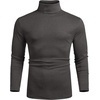 image:imageCOOFANDY Mens Slim Fit Basic Turtleneck Long Sleeve Lightweight Pullover Sweaters Casual Knitted TopsCharcoal