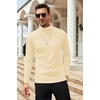 image:imageCOOFANDY Mens Slim Fit Basic Turtleneck Long Sleeve Lightweight Pullover Sweaters Casual Knitted TopsCream Beige