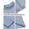 image:imageCOOFANDY Mens Slim Fit Basic Turtleneck Long Sleeve Lightweight Pullover Sweaters Casual Knitted TopsGray Blue